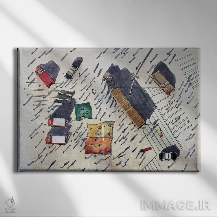 تابلو لس آنجلس (آمریکا) اثر بوگدان شیپتنکو - نمای روبهرو روی دیوار