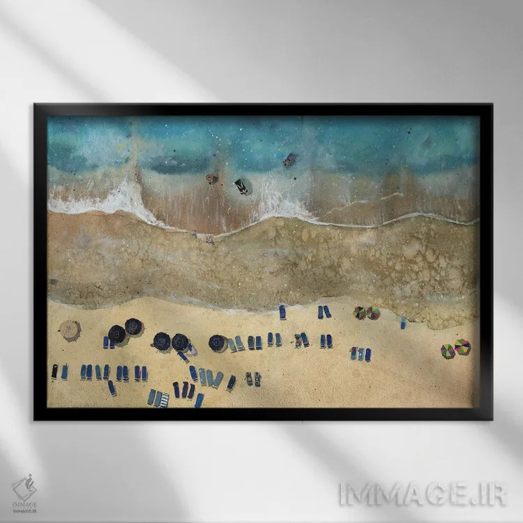 تابلو ویرجینیا بیچ (ساحل و شهر در آمریکا) اثر بوگدان شیپتنکو - نمای قابدار مشکی