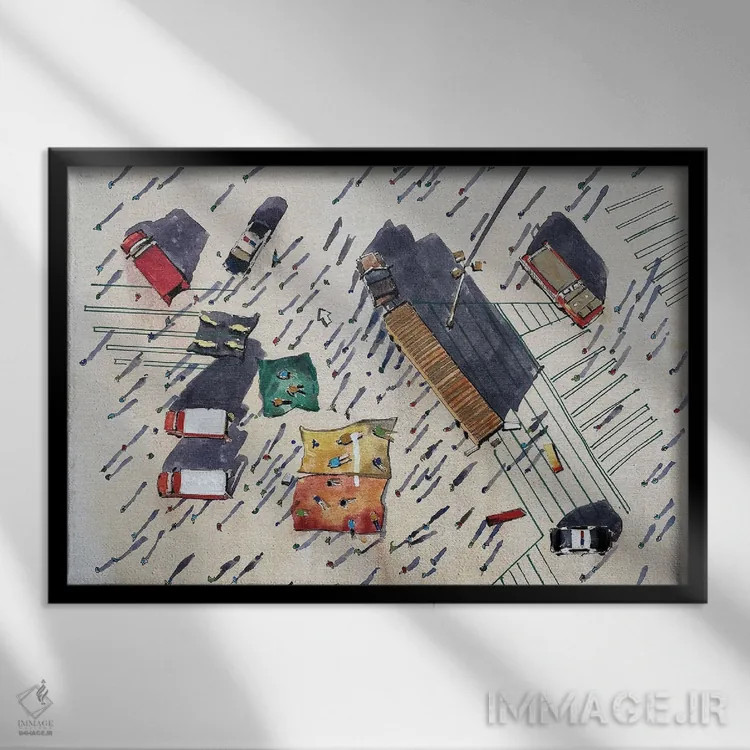 تابلو لس آنجلس (آمریکا) اثر بوگدان شیپتنکو - نمای قابدار مشکی