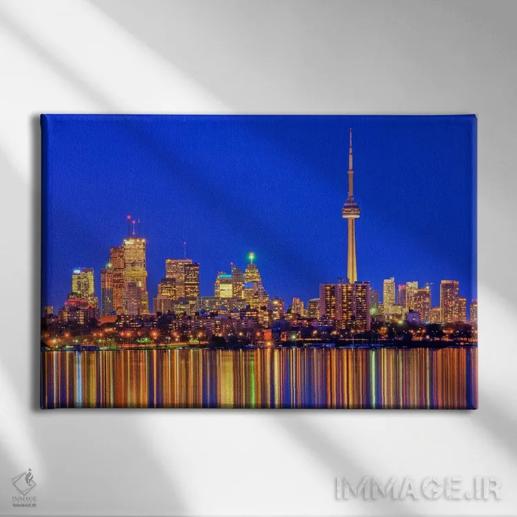 تابلو خط افق مرکز شهر، تورنتو، انتاریو، کانادا اثر براد اسمیت - نمای روبهرو روی دیوار