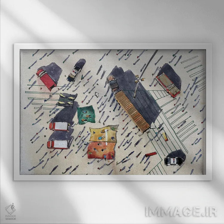 تابلو لس آنجلس (آمریکا) اثر بوگدان شیپتنکو - نمای قابدار سفید