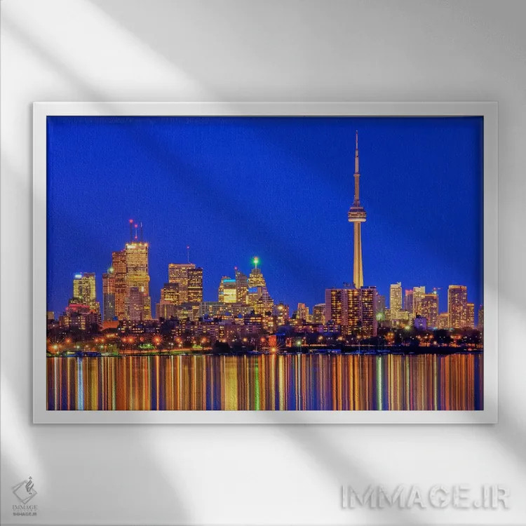 تابلو خط افق مرکز شهر، تورنتو، انتاریو، کانادا اثر براد اسمیت - نمای قابدار سفید