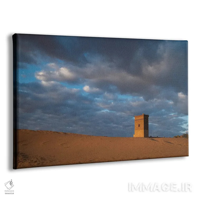 تابلو برج آب هنگام طلوع آفتاب به رنگ نارنجی میدرخشد اثر بتی سدرکوئیست - نمای پرسپکتیو محصول