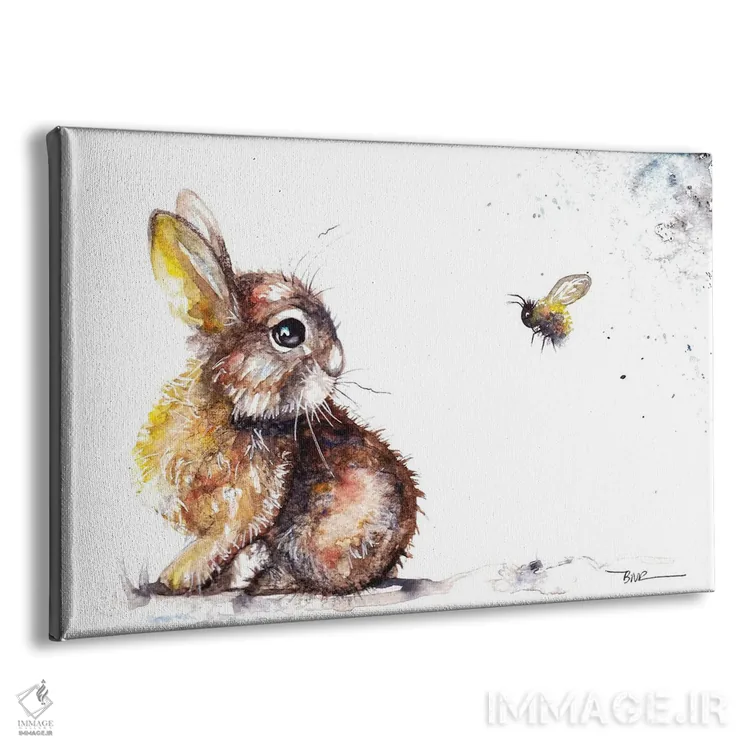تابلو خرگوش و زنبور اثر بیبزآرتس - نمای پرسپکتیو محصول