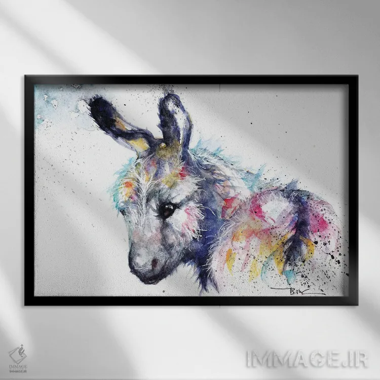 تابلو الاغ اثر بیبزآرتس - نمای قابدار مشکی