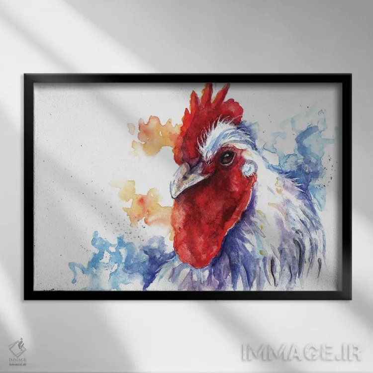 تابلو قوقولی قوقو اثر بیبزآرتس - نمای قابدار مشکی