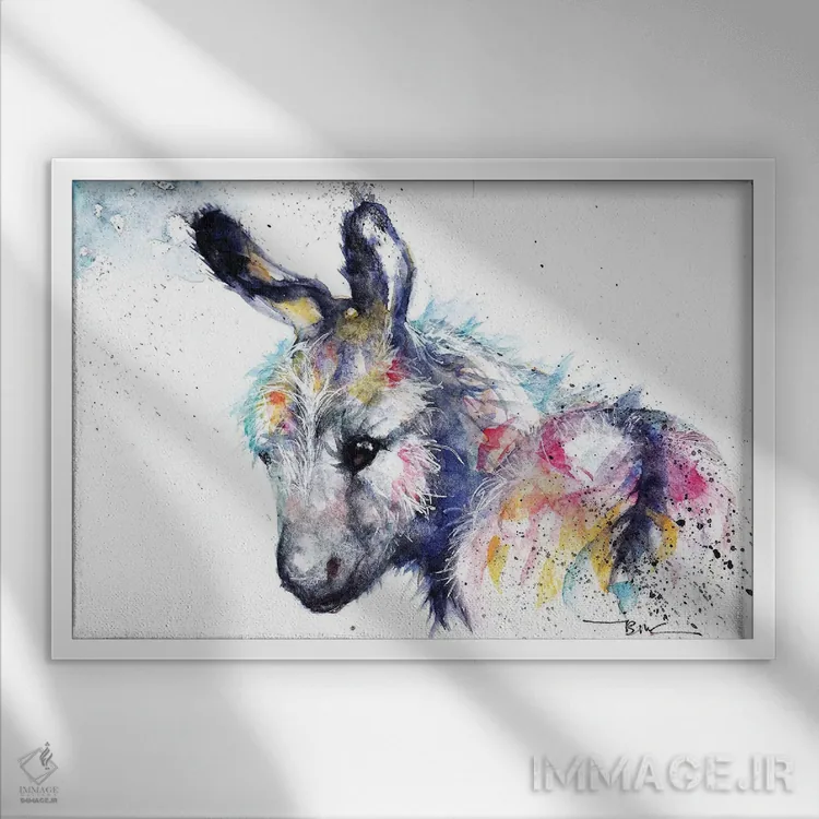 تابلو الاغ اثر بیبزآرتس - نمای قابدار سفید