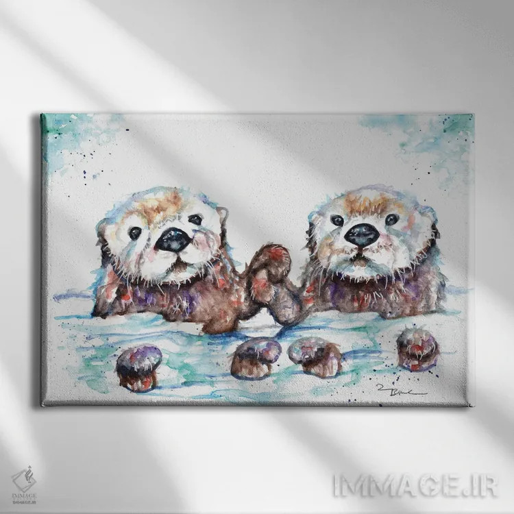 تابلو میخواهم دستت را بگیرم اثر بیبزآرتس - نمای روبهرو روی دیوار