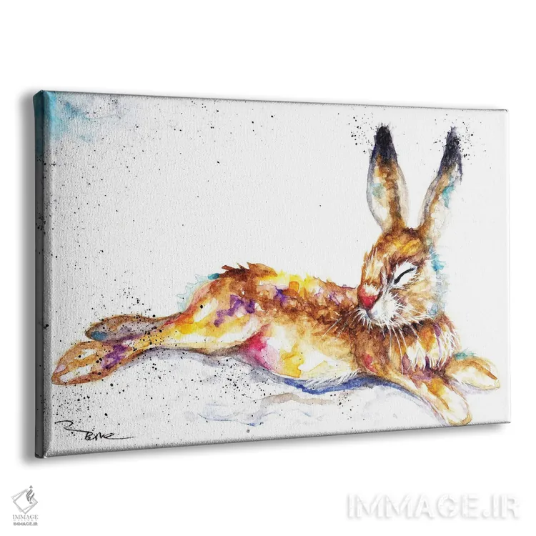 تابلو خرگوش تنبل اثر بیبزآرتس - نمای پرسپکتیو محصول