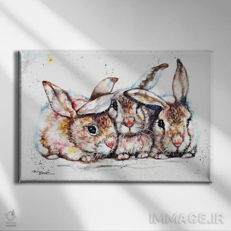 تابلو همه گوشیم! اثر بیبزآرتس - نمای روبهرو روی دیوار