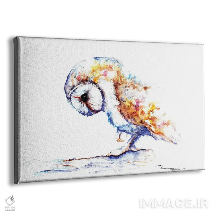 تابلو مخمل سفید اثر بیبزآرتس - نمای پرسپکتیو محصول