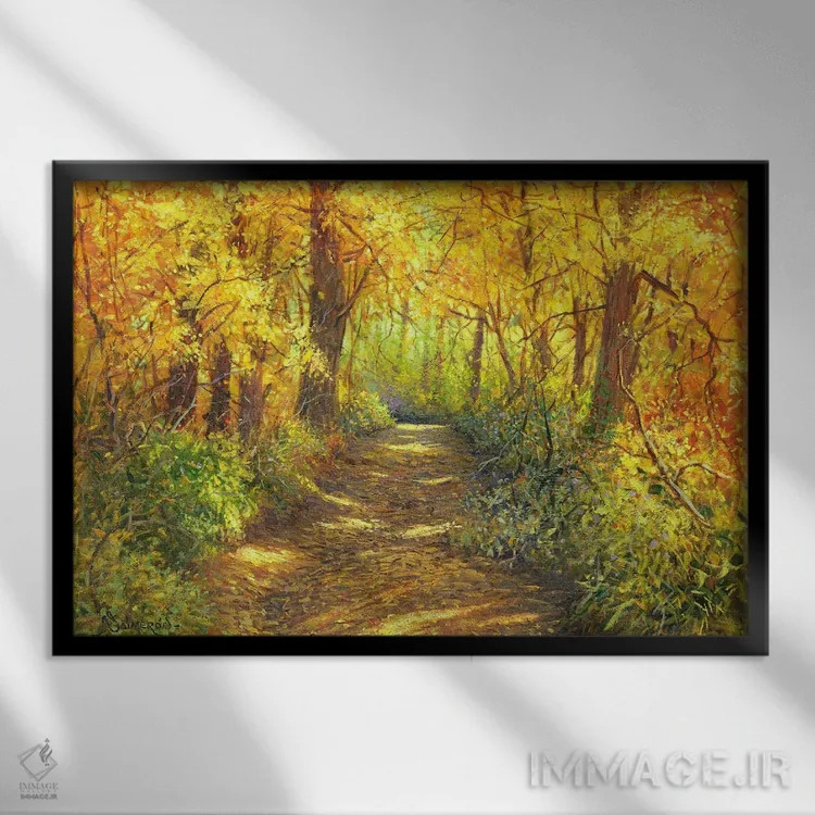 تابلو جنگل ۲ اثر بنیتو سالمرون - نمای قابدار مشکی