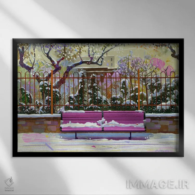 تابلو آلباسته ۱ اثر بنیتو سالمرون - نمای قابدار مشکی