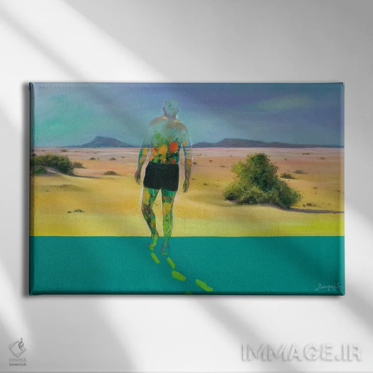 تابلو مفهومی ۲ اثر بنیتو سالمرون - نمای روبهرو روی دیوار