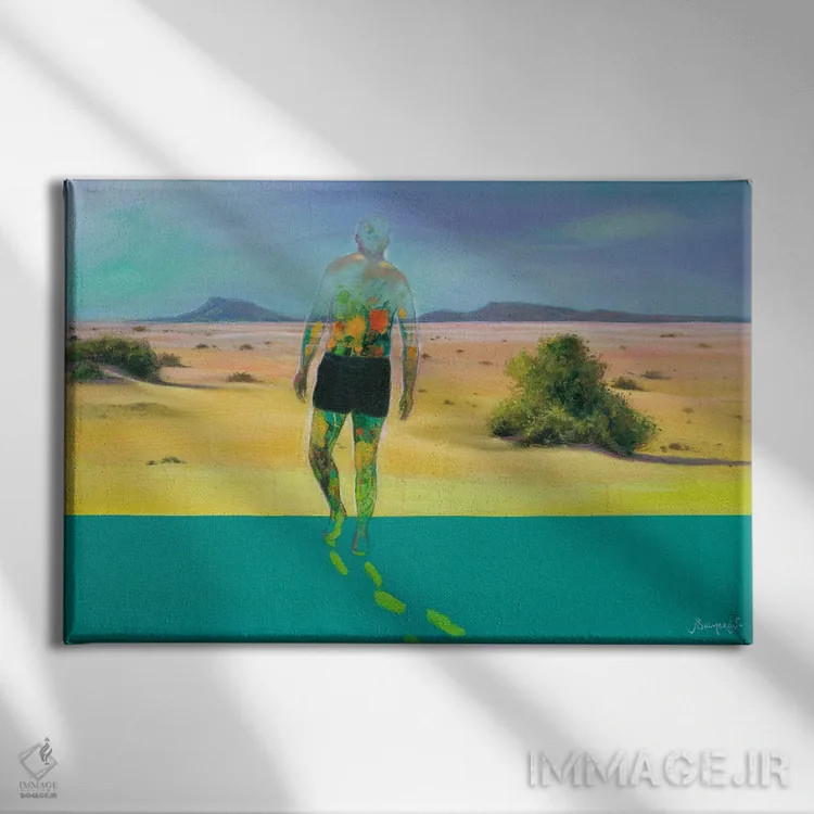 تابلو مفهومی ۲ اثر بنیتو سالمرون - نمای روبهرو روی دیوار