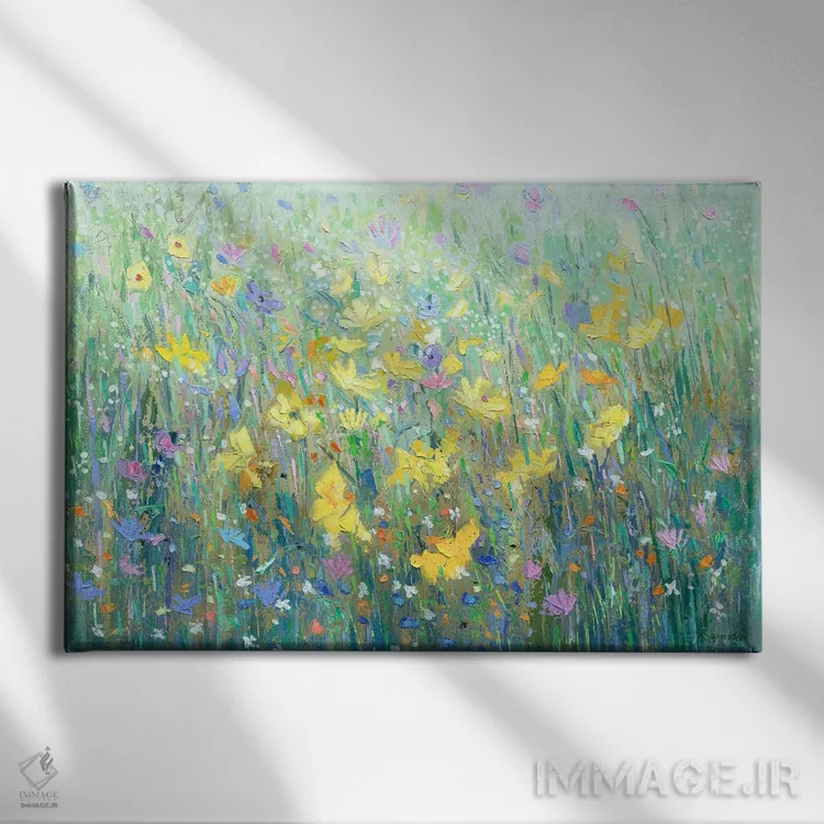 تابلو مزرعهٔ گلها ۱۱ اثر بنیتو سالمرون - نمای روبهرو روی دیوار