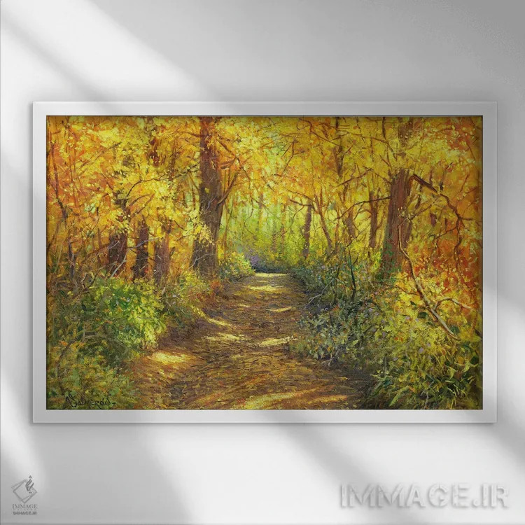 تابلو جنگل ۲ اثر بنیتو سالمرون - نمای قابدار سفید