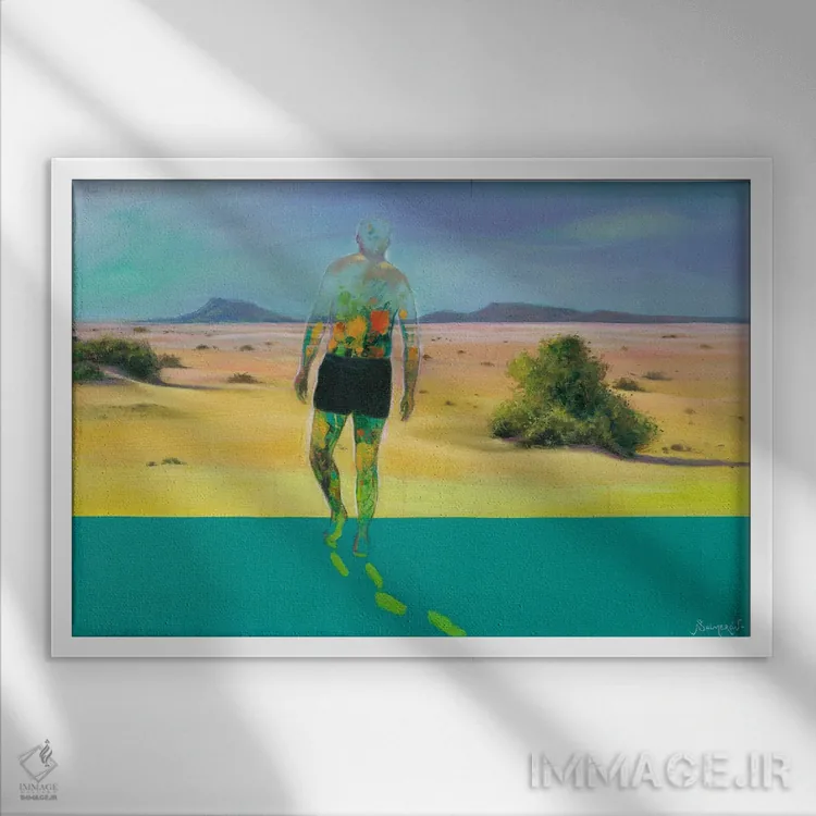 تابلو مفهومی ۲ اثر بنیتو سالمرون - نمای قابدار سفید