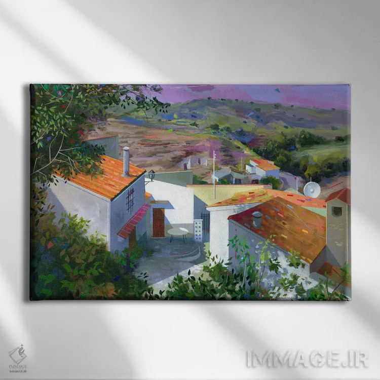 تابلو آلکوسارهخوس (مکان اسپانیا) اثر بنیتو سالمرون - نمای روبهرو روی دیوار