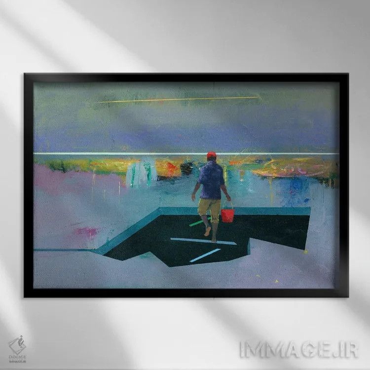 تابلو مفهومی ۷ اثر بنیتو سالمرون - نمای قابدار مشکی