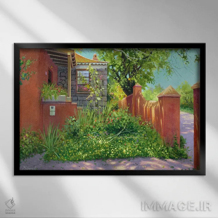 تابلو باغ ۲ اثر بنیتو سالمرون - نمای قابدار مشکی