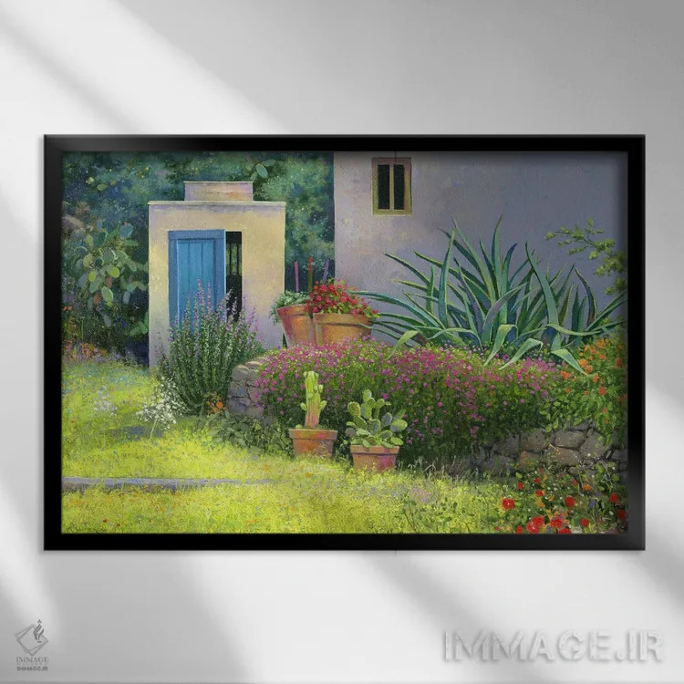 تابلو باغ ۳ اثر بنیتو سالمرون - نمای قابدار مشکی