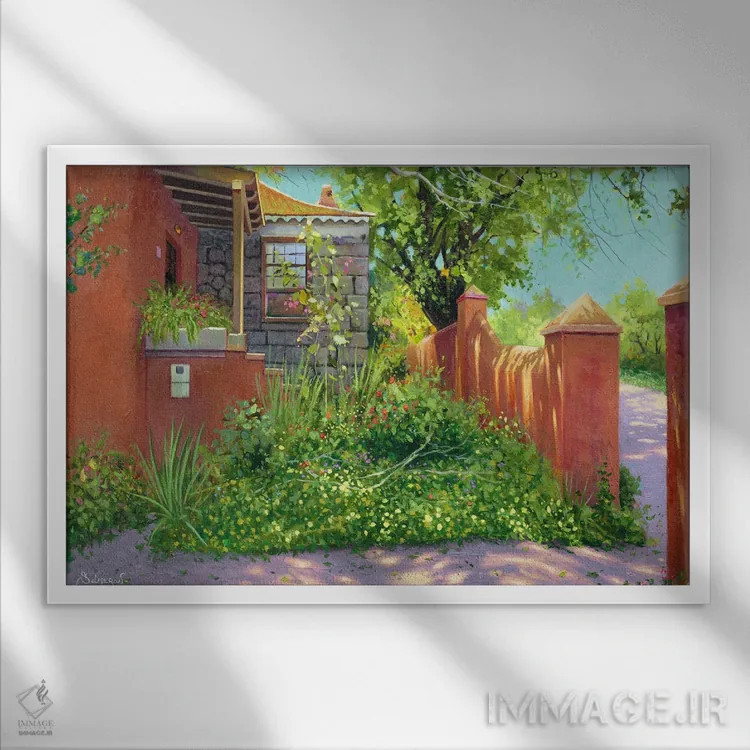 تابلو باغ ۲ اثر بنیتو سالمرون - نمای قابدار سفید