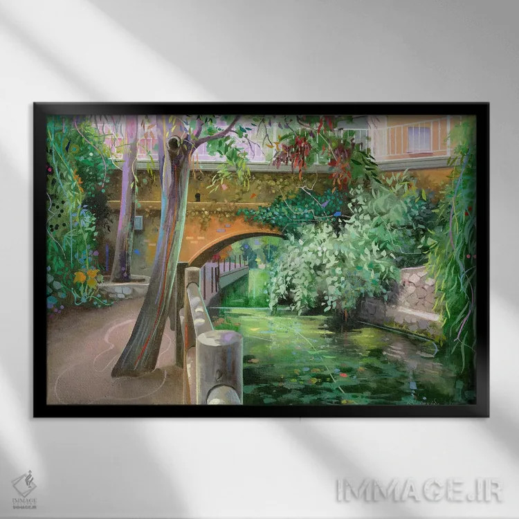 تابلو سالوبره (شهر اسپانیا) اثر بنیتو سالمرون - نمای قابدار مشکی