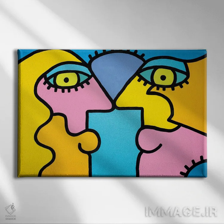 تابلو زوج در غروب اثر بیلی آرتیست - نمای روبهرو روی دیوار