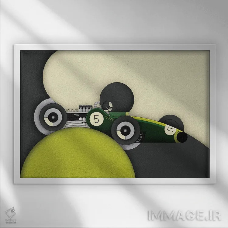 تابلو کلارک ۵ اثر جان باتالگازی - نمای قابدار سفید