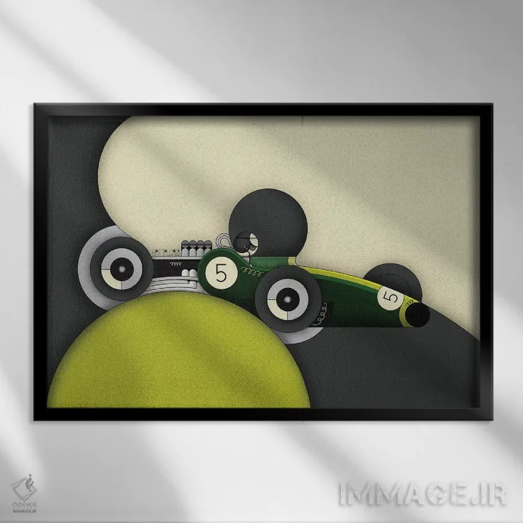 تابلو کلارک ۵ اثر جان باتالگازی - نمای قابدار مشکی