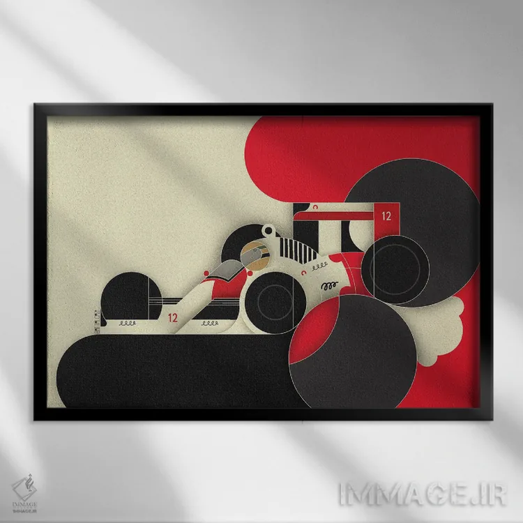 تابلو آیرتون ۱۲ اثر جان باتالگازی - نمای قابدار مشکی