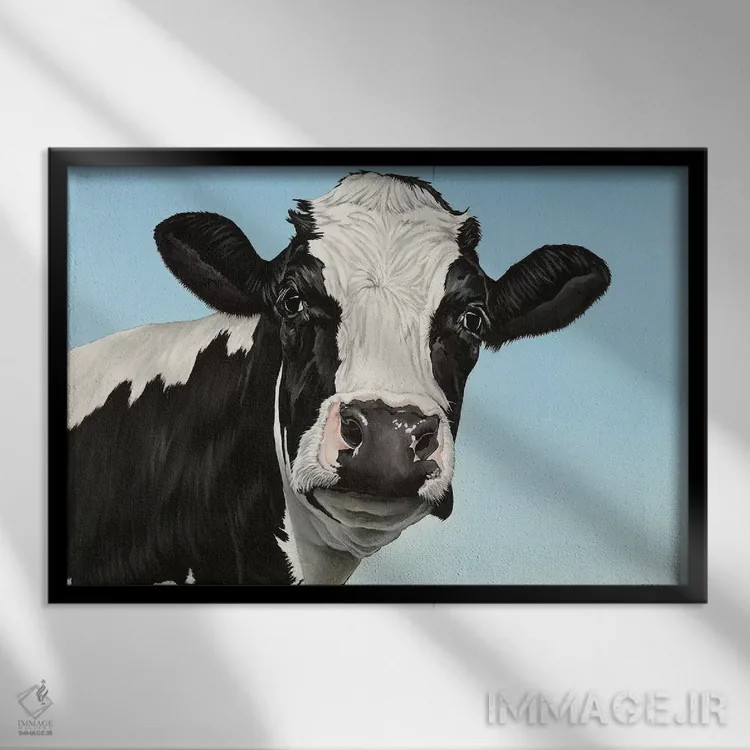 تابلو گاو اثر کلارا باستین - نمای قابدار مشکی