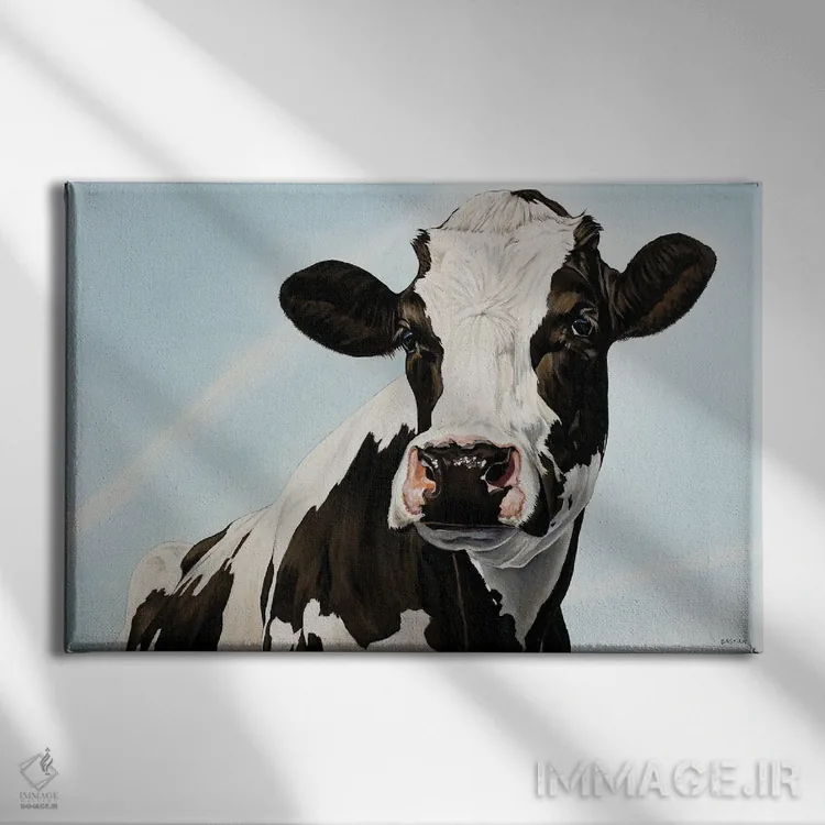 تابلو گاو زیبا اثر کلارا باستین - نمای روبهرو روی دیوار