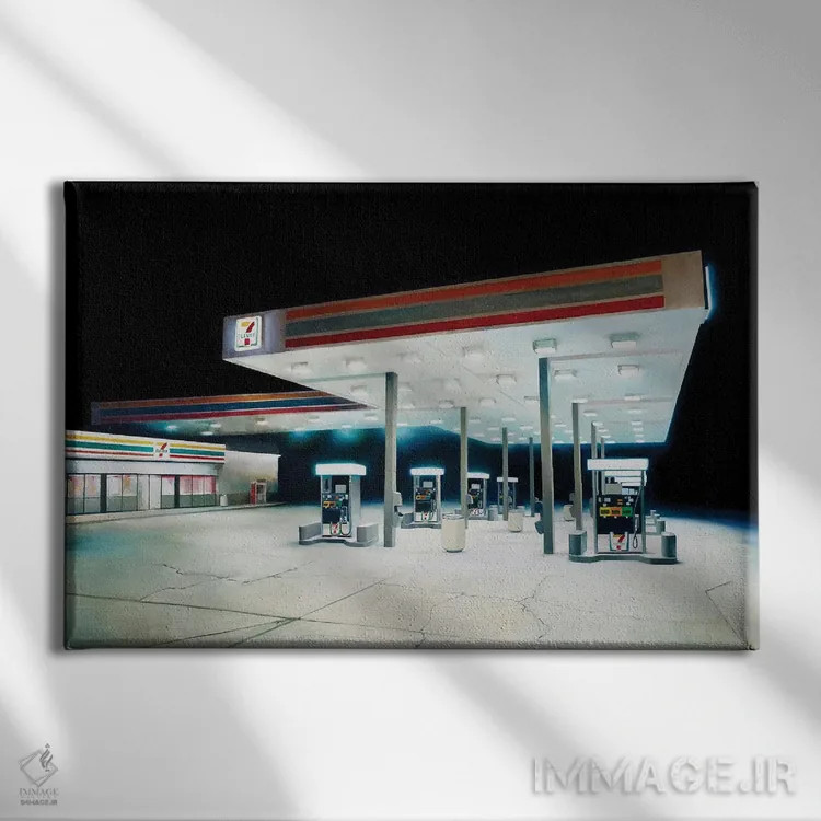 تابلو سوپرمارکت 7-یازده (برند فروشگاهی) اثر برحذر از خلأ (نام آرتیست/استودیو) - نمای روبهرو روی دیوار