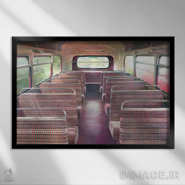 تابلو جاده ۳۳۹ اثر برحذر از خلأ (نام آرتیست/استودیو) - نمای قابدار مشکی