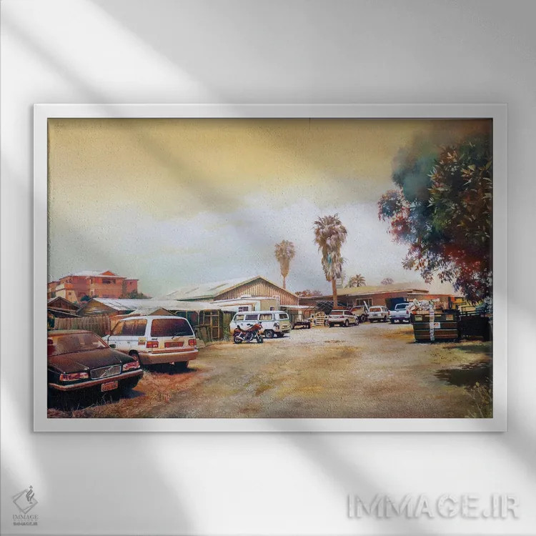 تابلو کارلزبد اثر برحذر از خلأ (نام آرتیست/استودیو) - نمای قابدار سفید