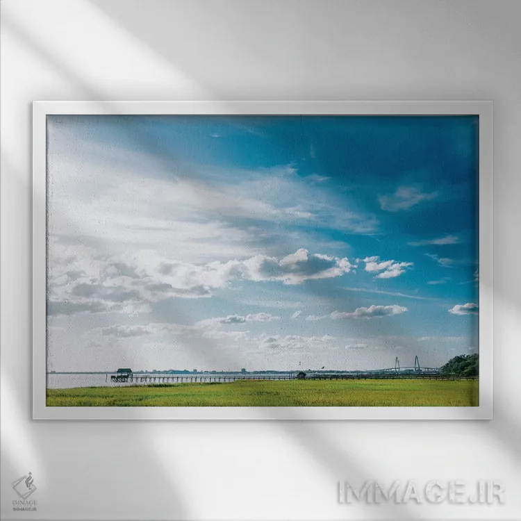 تابلو پل پیت استریت چارلستون II اثر بثانی یانگ - نمای قابدار سفید