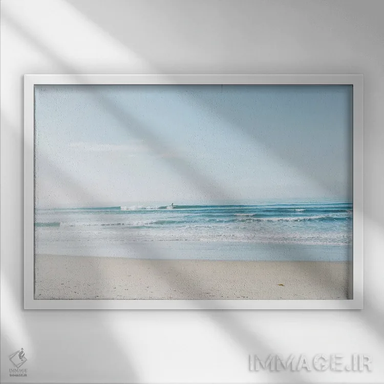 تابلو موجسواری کالیفرنیا II اثر بثانی یانگ - نمای قابدار سفید