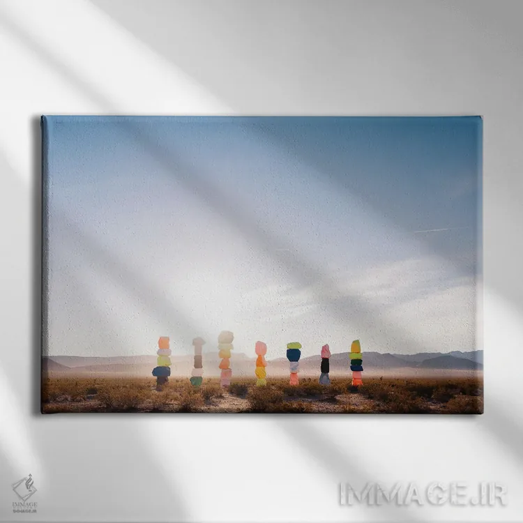 تابلو طلوع هفت کوه جادویی پنج اثر بثانی یانگ - نمای روبهرو روی دیوار