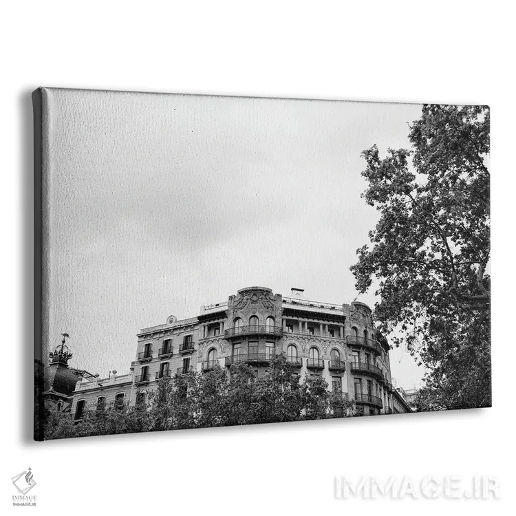 تابلو معماری بارسلونا پنج اثر بثانی یانگ - نمای پرسپکتیو محصول