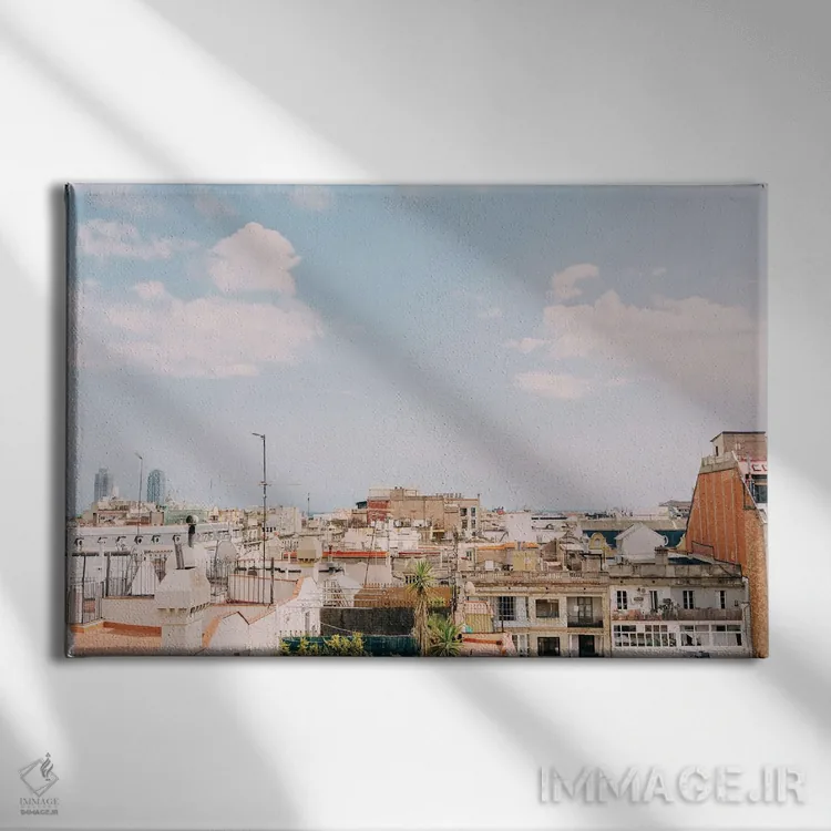 تابلو بامهای بارسلونا اثر بثانی یانگ - نمای روبهرو روی دیوار