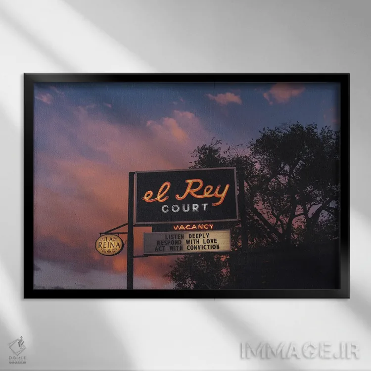 تابلو گوش کن، پاسخ بده، عمل کن اثر بثانی یانگ - نمای قابدار مشکی