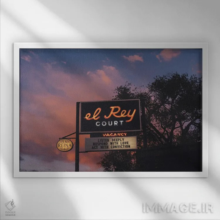 تابلو گوش کن، پاسخ بده، عمل کن اثر بثانی یانگ - نمای قابدار سفید