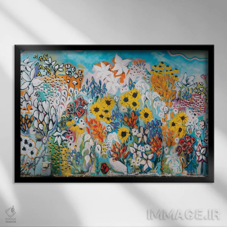 تابلو هنر خیابانی نشویل سه اثر بثانی یانگ - نمای قابدار مشکی