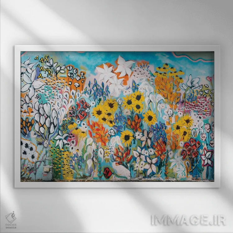 تابلو هنر خیابانی نشویل سه اثر بثانی یانگ - نمای قابدار سفید