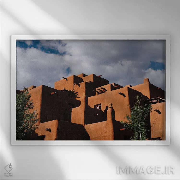 تابلو معماری سانتافه ۸ اثر بثانی یانگ - نمای قابدار سفید