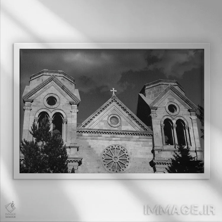 تابلو کلیسای جامع سنت فرانسیس آسیزی اثر بثانی یانگ - نمای قابدار سفید