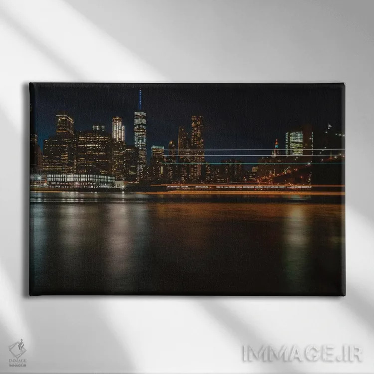 تابلو چراغهای نیویورک ۳ اثر بثانی یانگ - نمای روبهرو روی دیوار
