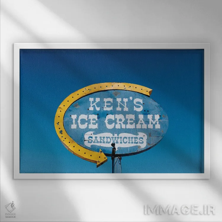 تابلو بستنی نیومکزیکو اثر بثانی یانگ - نمای قابدار سفید